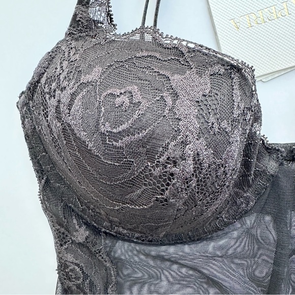 LA PERLA Ballade Sheer Underwire Lace-Trim Bodysuit NWT - Picture 5 of 16